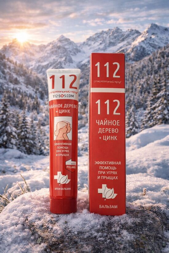112 SOS PROBLEMĀTISKAI ĀDAI TĒJAS KOKA UN CINKA KRĒMBALZĀMS PRET PINNĒM 50GR