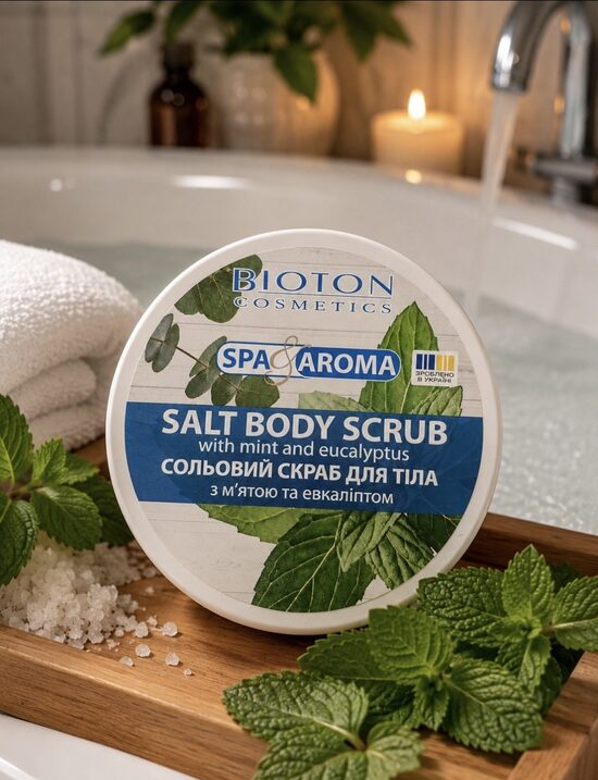 SĀLS SKRUBIS AR PIPARMĒTRU UN EIKALIPTU 250GR