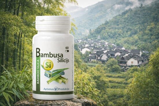 MIKROELEMENTU KOMPLEKSS - BAMBUSA SILĪCIJS 60 KAPSULAS
