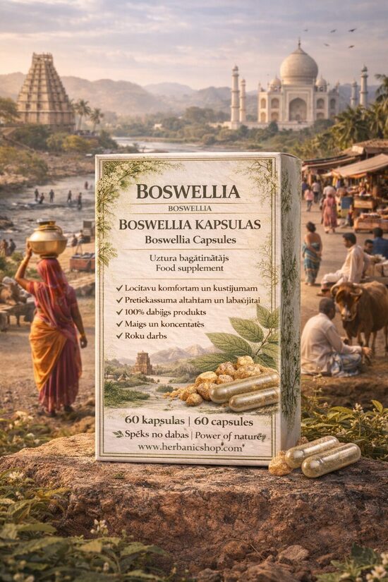 LOCĪTAVĀM UN LABSAJŪTAI BOSWELLIA 60 KAPSULAS