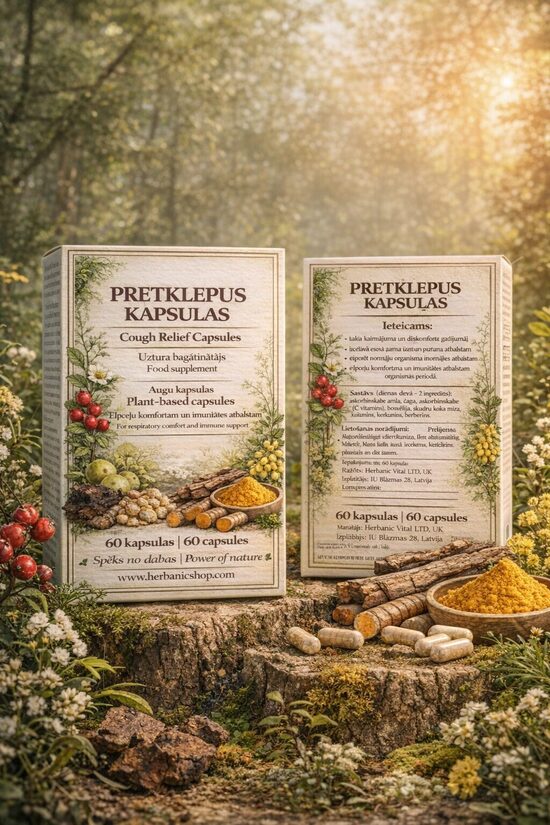 IMUNITĀTES UN AUGŠĒJO ELPCEĻU VESELĪBAI - KAPSULAS 60GB