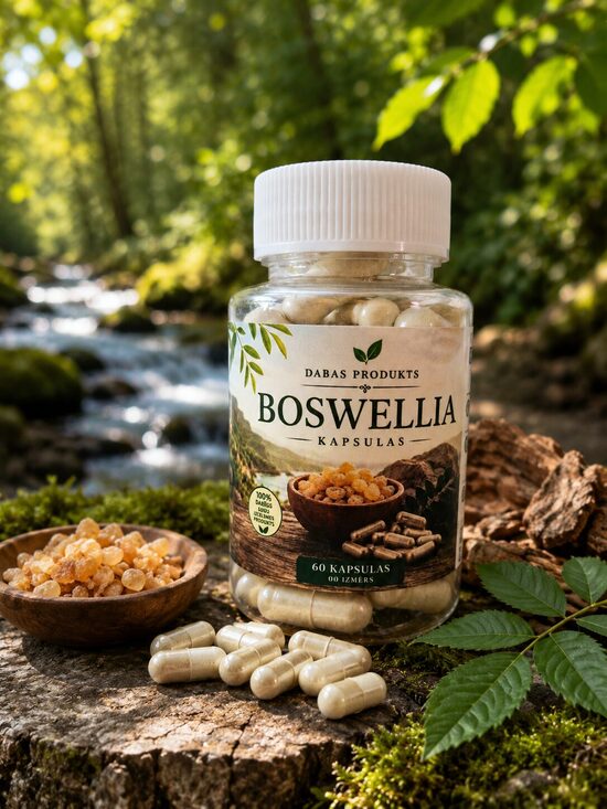 LOCĪTAVĀM, IEKAISUMIEM, LABSAJŪTAI BOSWELLIA 60 KAPSULAS
