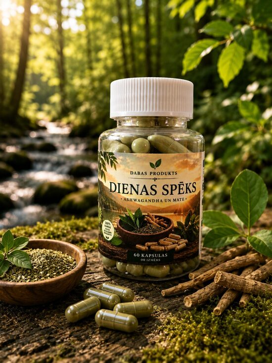 ENERĢIJAI, LĪDZSVARAM-DIENAS SPĒKS 60 KAPSULAS