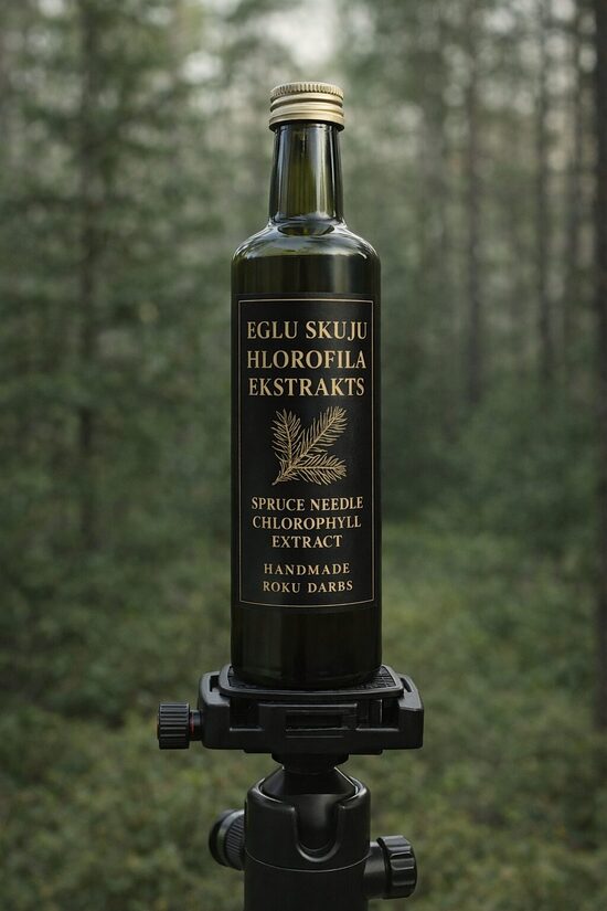 EGĻU SKUJU EKSTRAKTS-HLOROFILS 100% DABĪGS 500ML